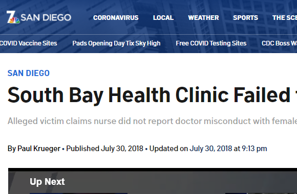  South Bay Health Clinic Failed to Stop Abusive Doctor: Lawsuit